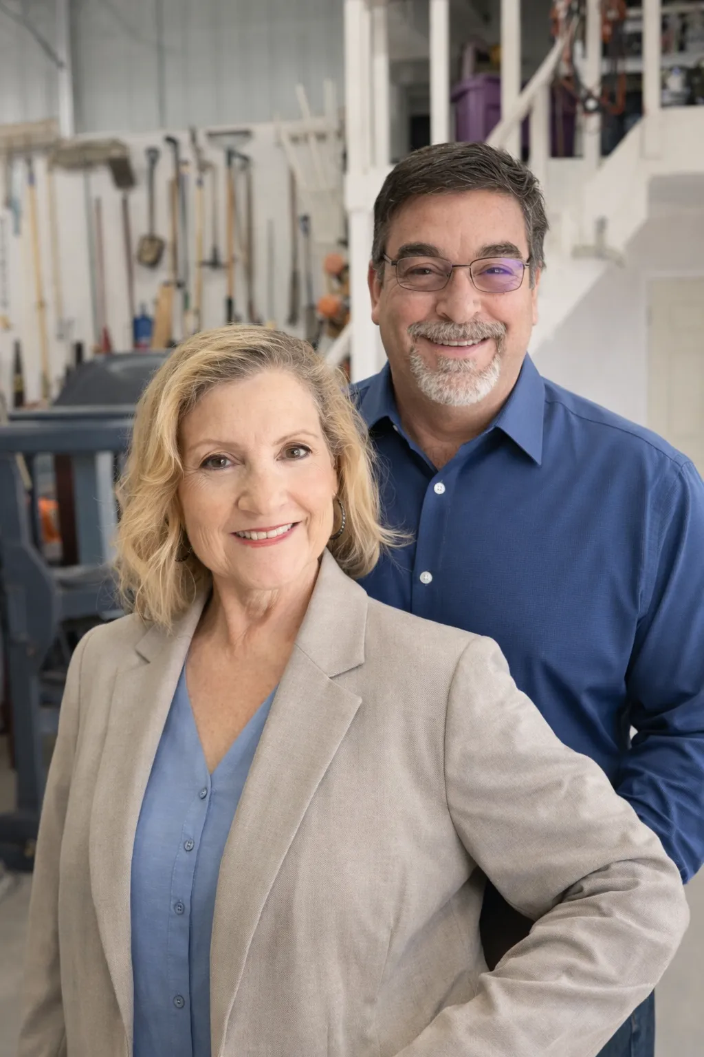 Larry and Ligia Rusk, founders of Double LL Woodworking